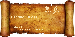 Micska Judit névjegykártya